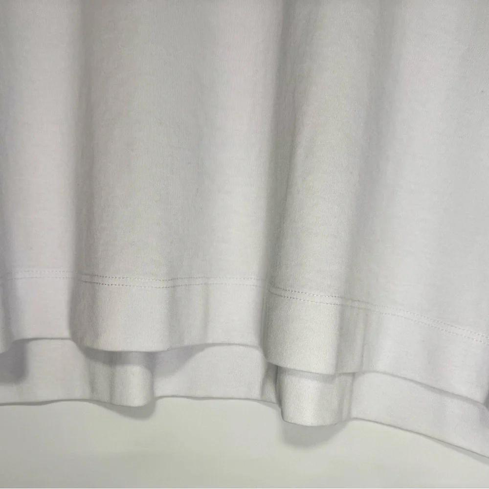 Appleseed's White Blouse shirt with Quarter length Eyelet Sleeves PXL EUC - Picture 4 of 10